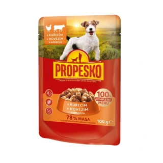 PROPESKO Dog hovězí a kuřecí, kapsa 100 g