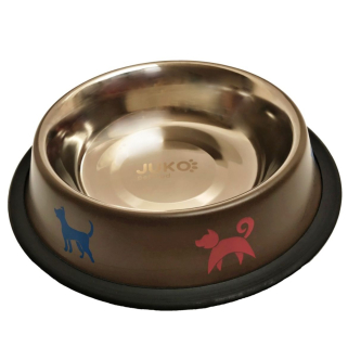 JUKO Miska nerez hnědá potisk 0,55 l