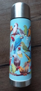 Termoska 750ml s motivem papoušků