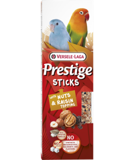 Versele-Laga Prestige Sticks tyčinky Small Parrots with  Nuts & Raisin Topping 2ks (60g)